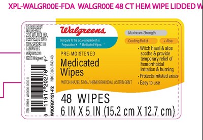 Xpl-walgr00xx-fda 48ct Hem Wipes Wic811989 Ndc0363-1740-48 (Xpl Walgr00xx Fda 48ct Hem Wipes Wic811989 Ndc0363 1740 48)